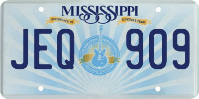 MS license plate JEQ909
