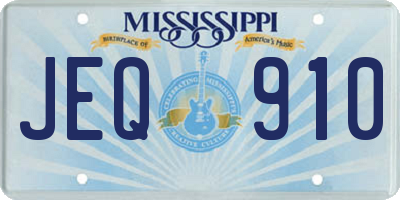 MS license plate JEQ910