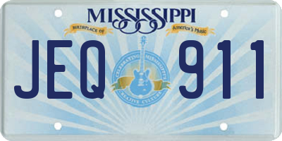 MS license plate JEQ911