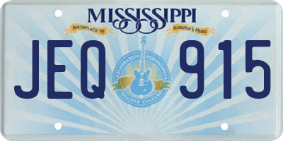 MS license plate JEQ915