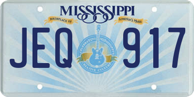 MS license plate JEQ917