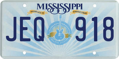 MS license plate JEQ918