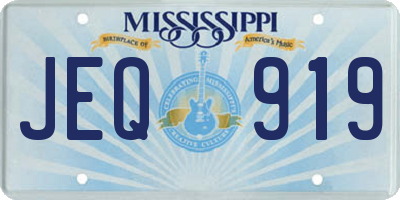 MS license plate JEQ919