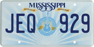 MS license plate JEQ929