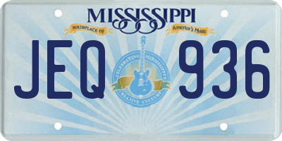 MS license plate JEQ936