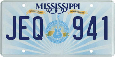 MS license plate JEQ941