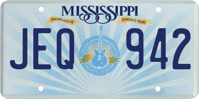 MS license plate JEQ942