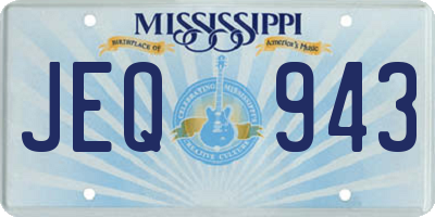 MS license plate JEQ943