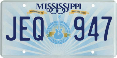 MS license plate JEQ947