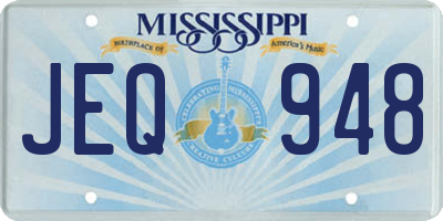 MS license plate JEQ948