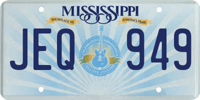 MS license plate JEQ949