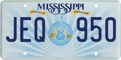 MS license plate JEQ950