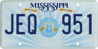 MS license plate JEQ951
