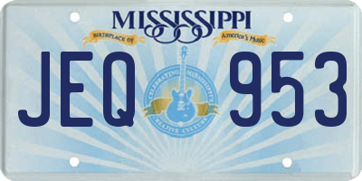 MS license plate JEQ953
