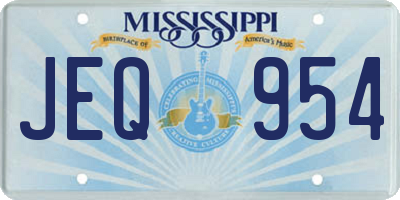 MS license plate JEQ954