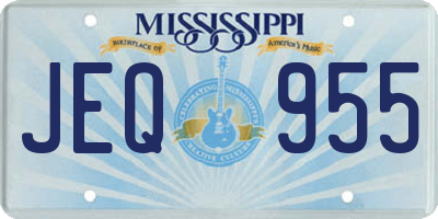 MS license plate JEQ955