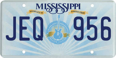 MS license plate JEQ956