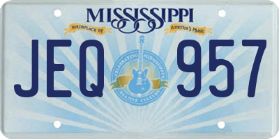 MS license plate JEQ957
