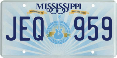 MS license plate JEQ959