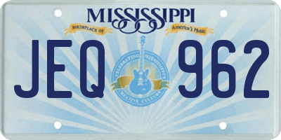 MS license plate JEQ962