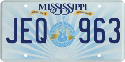 MS license plate JEQ963