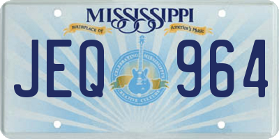 MS license plate JEQ964