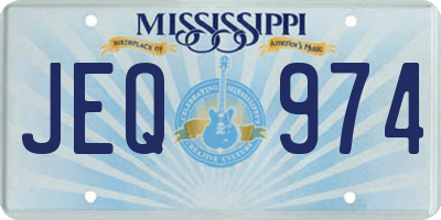 MS license plate JEQ974