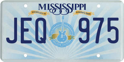 MS license plate JEQ975