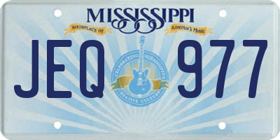 MS license plate JEQ977