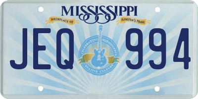 MS license plate JEQ994