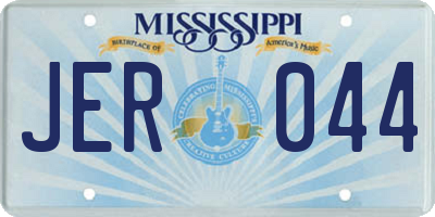 MS license plate JER044