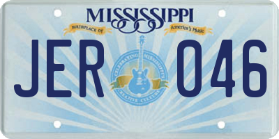 MS license plate JER046