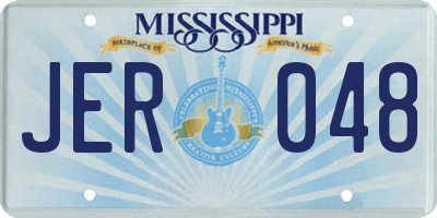 MS license plate JER048