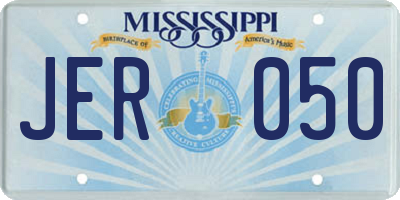 MS license plate JER050