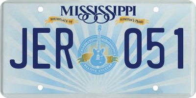 MS license plate JER051