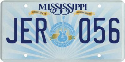 MS license plate JER056