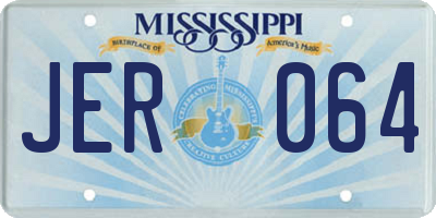 MS license plate JER064