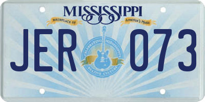 MS license plate JER073