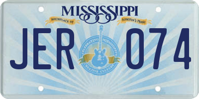 MS license plate JER074