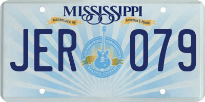 MS license plate JER079