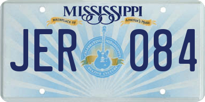 MS license plate JER084