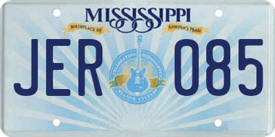 MS license plate JER085