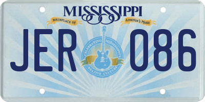 MS license plate JER086