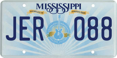MS license plate JER088