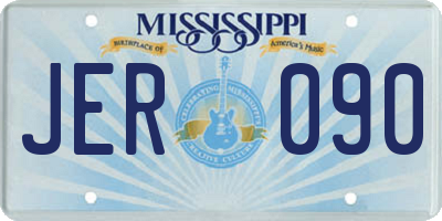 MS license plate JER090