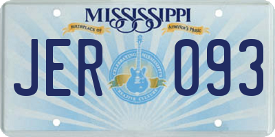 MS license plate JER093