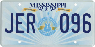 MS license plate JER096