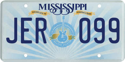 MS license plate JER099