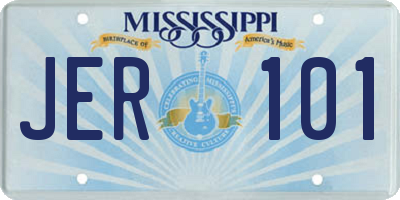 MS license plate JER101