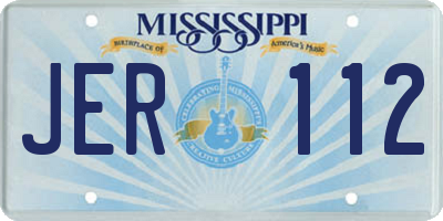 MS license plate JER112